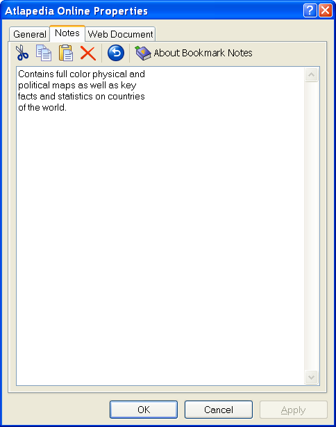 Click to view Bookmark Notes 2.01 screenshot