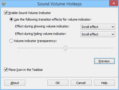 Control sound volume using system-wide hotkeys!